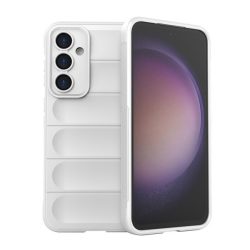   HUSĂ! - Protectie din silicon pentru telefon (rezistenta la socuri, protectie camera, 3D) ALB Samsung Galaxy S23 FE (SM-S711)