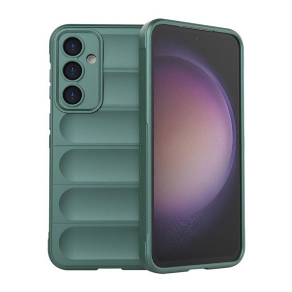HUSĂ! - Protectie din silicon pentru telefon (rezistenta la impact, protectie pentru camera, 3D) VERDE INCHIS Samsung Galaxy S23 FE (SM-S711)