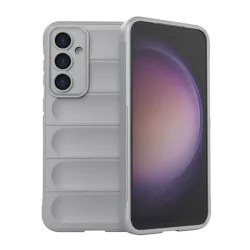   HUSĂ! - Protectie din silicon pentru telefon (rezistenta la socuri, protectie camera, 3D) GRI DESCHIS Samsung Galaxy S23 FE (SM-S711)