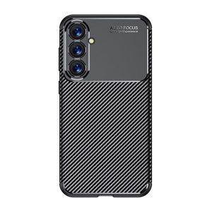 Protectie din silicon pentru telefon (rezistenta la impact, colt cu perna de aer, model carbon) NEGRU Samsung Galaxy S23 FE (SM-S711)