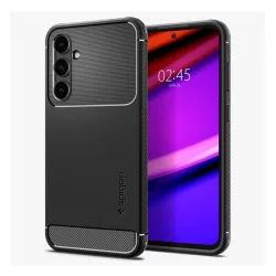   HUSĂ! - Protectie de telefon din silicon SPIGEN RUGGED ARMOR (rezistenta la impact, colt cu perna de aer, model carbon) NEGRU Samsung Galaxy S23 FE (SM-S711)