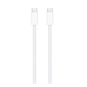 Cablu de date APPLE (Tip-C - Type-C, 240W, încărcător rapid PD, 200cm, capac țesut) ALB