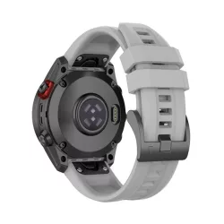   Curea de schimb (dimensiune personalizată, 20 mm, silicon, conexiune QuickFit) GRI Garmin Epix Pro (Gen2) 42 mm, Garmin Fenix ​​​​5S, Garmin Fenix ​​​​5S Plus, Garmin Fenix ​​​​6S, Garmin Fenix ​​​​6S Pro, Garmin Fenix ​​6S Pro Solar, Garmin Fenix ​