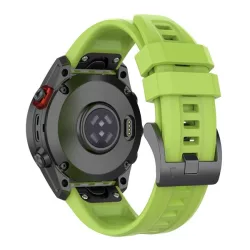   Curea de schimb (dimensiune personalizată, 22mm, silicon, conexiune QuickFit) VERDE DESCHIS Garmin Fenix ​​​​7, Garmin Fenix ​​​​6, Garmin Fenix ​​​​5, Garmin Epix (Gen2), Garmin Fenix ​​​​3, Garmin Fenix ​​​​3 HR, Garmin Fenix ​​​​6 Pro, Garmin Fen