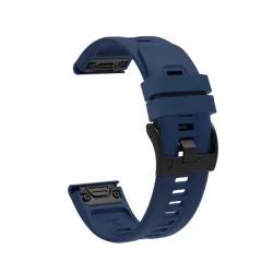   Curea (personalizată, 26 mm, silicon, reglabilă, conexiune QuickFit) BACK albastruGarmin Fenix 6X Pro, Garmin Fenix 6X Pro Sapphire, Garmin Epix Pro (Gen2) 51mm, Garmin Fenix 7X Pro Solar, G