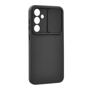 HUSĂ! - Protectie din silicon pentru telefon (mat, interior din microfibra de pluș, protecție pentru cameră) NEGRU Samsung Galaxy S23 FE (SM-S711)