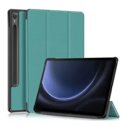   Husă stativă cu efect de piele (FLIP activ, deschidere laterală, funcție de suport pentru birou TRIFOLD, suport S Pen) SOCKET FOLD Samsung Galaxy Tab S9 FE WIFI (SM-X510), Samsung Galaxy Tab S9 FE LTE (SM-X516)