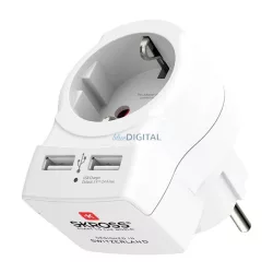 Distribuitor de energie SKROSS (4 prize AC+2 USB) ALB