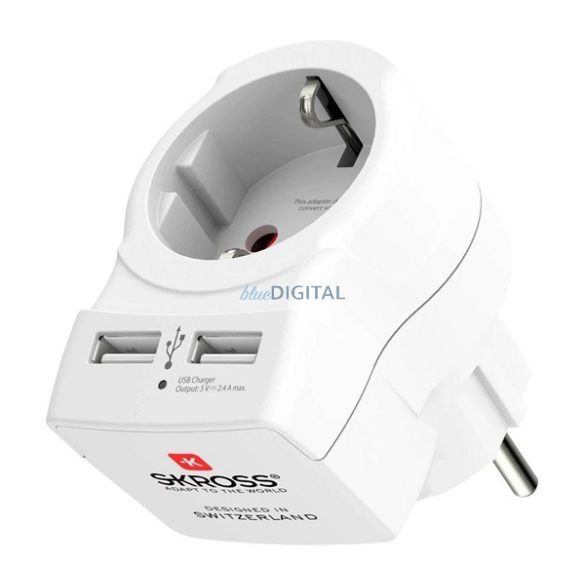 Distribuitor de energie SKROSS (4 prize AC+2 USB) ALB