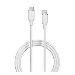   Cablu de date DEVIA JELLY (Tip-C - Tip-C, 60W, încărcător rapid, 120cm) ALB