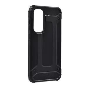 HUSĂ! - Protector de telefon din plastic Defender (rezistenta la impact, colt cu perna de aer, interior din silicon, efect metalic) NEGRU Samsung Galaxy S23 FE (SM-S711)