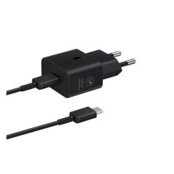   Încărcător SAMSUNG priză tip C (25W, GaN, încărcător rapid PD + cablu tip C) NEGRU