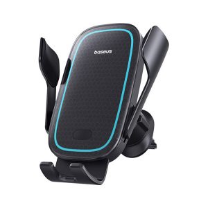 Suport auto BASEUS MILKYWAY PRO (pentru ventilație, gravitație, 15W, wireless, dimensiune 5.4-7.2") NEGRU