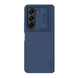   HUSĂ! - Protector de telefon din silicon NILLKIN CAMSHIELD SILKY (mat, interior din pluș din microfibră, protecție camerei, ecologic) ALBASTRU ÎNCHIS Samsung Galaxy Z Fold5 5G (SM-F946)