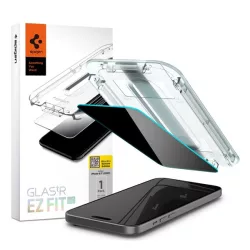  SPIGEN EZ FIT sticlă de protecție pentru ecran (2.5D, rezistentă la zgârieturi, anti-see-through, 0.2mm, 9H) TRANSPARENT Apple iPhone 15