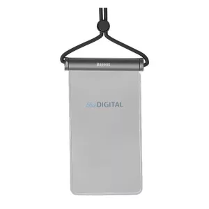 HUSĂ! - BASEUS AQUAGLIDE carcasă impermeabilă/rezistentă la apă, AQUA (universală, IPX8, glisantă, cu clipsare, dimensiune 7.2") NEGRU