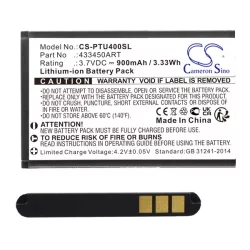   Baterie CAMERON SINO Li-Ion (3.7V/900mAh, compatibil cu Panasonic 433450ART) NEGRU