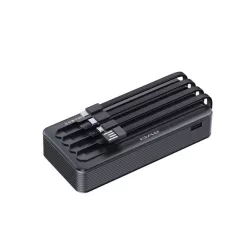  Încărcător de urgență AWEI Priză tip C (20000mAh, 22,5W, încărcător rapid PD, LED + 2 încorporate Type-C/microUSB/fulger) NEGRU