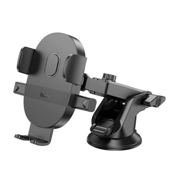 Suport auto HOCO H19 (ventuză, bord, automat, 360°, dimensiune 4.7-7.0") NEGRU