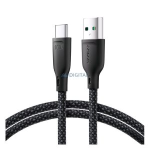 JOYROOM cablu de date (USB - Type-C, 100W, încărcător rapid, 100cm, șiret) NEGRU