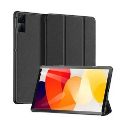   DUX DUCIS DOMO husă în picioare, efect de piele (activ FLIP, deschidere laterală, TRIFOLD, suport desktop, model textil) negru Xiaomi Redmi Pad SE