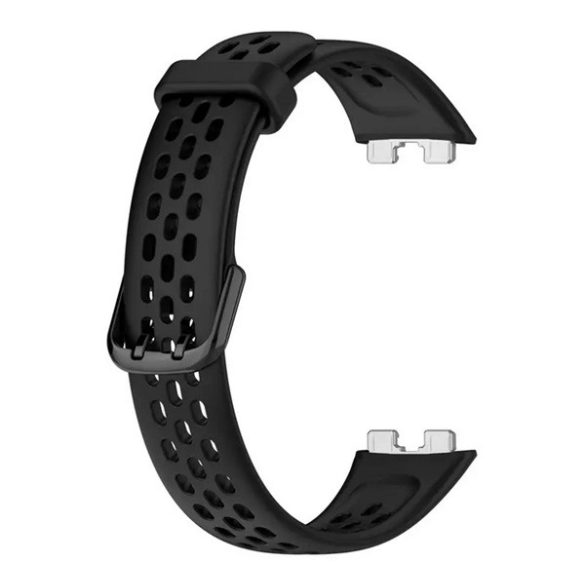 Curea de schimb (dimensiune personalizata, silicon, perforata, respirabila) NEGRA Huawei Band 8