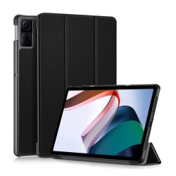   Carcasa in picioare, efect piele (FLIP activ, deschidere laterala, TRIFOLD, suport de masa) NEGRU Xiaomi Redmi Pad SE