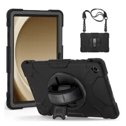   Protecție din plastic pentru telefon Defender (antișoc, 360° + curea de mână, curea de umăr) negru Samsung Galaxy Tab A9 Plus 5G (SM-X216), Galaxy Tab A9 Plus WIFI (SM-X210)