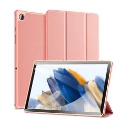   Husa DUX DUCIS DOMO in picioare, efect piele (activ, cu deschidere laterala, TRIFOLD, suport de masa, model textil) ROZ Samsung Galaxy Tab A9 Plus 5G (SM-X216), Galaxy Tab A9 Plus WIFI (SM-X210)