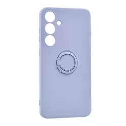   HUSĂ! - Protector de telefon din silicon (inel de suport pentru telefon, interior din microfibră de pluș, placă metalică încorporată, protecție pentru cameră) PURPLE Samsung Galaxy S23 FE (SM-S711)