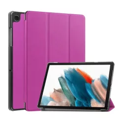   Husă în picioare, efect piele (FLIP activ, deschidere laterală, TRIFOLD, suport de birou) PURPLE Samsung Galaxy Tab A9 LTE ​​​​(SM-X115), Galaxy Tab A9 WIFI (SM-X110)