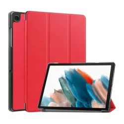   Husă în picioare, efect piele (FLIP activ, deschidere laterală, TRIFOLD, suport desktop) ROȘU Samsung Galaxy Tab A9 LTE ​​​​(SM-X115), Galaxy Tab A9 WIFI (SM-X110)