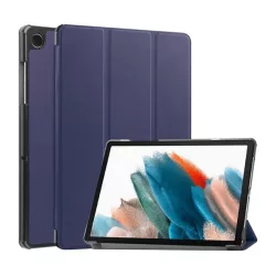   Husă în picioare, efect piele (FLIP activ, deschidere laterală, TRIFOLD, suport desktop) ALBASTRU ÎNCHIS Samsung Galaxy Tab A9 LTE ​​​​(SM-X115), Galaxy Tab A9 WIFI (SM-X110)