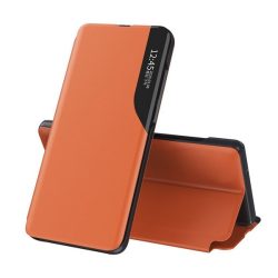   HUSĂ! - Husă în picioare, efect de piele ecologică (FLIP activ, deschidere laterală, funcție de suport pentru birou, afișare număr de telefon, fereastră de vizualizare) PORTOCALIU Samsung Galaxy A05s (SM-A057F)