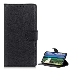   HUSĂ! - Carcasa in picioare, efect piele (FLIP, deschidere laterala, functie suport desktop, premium) NEGRU Motorola Moto G54 5G Power (XT2343)