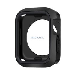   Cadru din silicon (BUMPER, rezistent la șocuri) BLACK Apple Watch Series 9 45mm, Watch Series 8 45mm, Watch Series 7 45mm