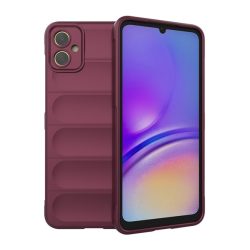   Protector de telefon din silicon (rezistență medie la impact, protecție pentru cameră, model 3D) BURGUNDY Samsung Galaxy A05 (SM-A055F)
