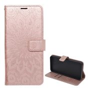   Carcasa in picioare, efect piele (FLIP, deschidere laterala, functie suport de masa, balama, model mandala) ROSE GOLD Samsung Galaxy S23 FE (SM-S711)