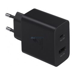   Încărcător de rețea SAMSUNG USB+Type-C (35W, încărcător rapid PD 3.0) NEGRU