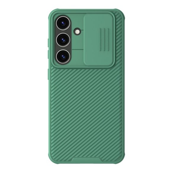 Protector de telefon din plastic NILLKIN CAMSHIELD PRO (cadru din silicon, rezistenta la impact, protectie camera, dungi) VERDE ÎNCHIS Samsung Galaxy S24 Plus (SM-S926)