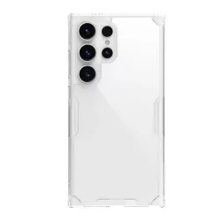   HUSĂ! - Protector de telefon din plastic NILLKIN NATURE PRO (cadru din silicon, rezistenta la impact, colt cu perna de aer) TRANSPARENT Samsung Galaxy S24 Ultra (SM-S928)