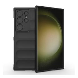   HUSĂ! - Protectie din silicon pentru telefon (rezistenta la socuri, protectie camera, 3D) NEGRU Samsung Galaxy S24 Ultra (SM-S928)