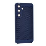   Protectie din plastic pentru telefon (respirabila, perforata, protectie pentru camera) ALBASTRU INCHIS Samsung Galaxy S24 (SM-S921)