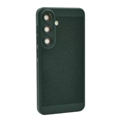   HUSĂ! - Protector din plastic pentru telefon (respirabil, perforat, protector pentru cameră) VERDE ÎNCHIS Samsung Galaxy S24 Plus (SM-S926)