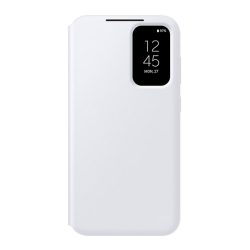   HUSĂ! - Husă SAMSUNG în picioare (FLIP activ, deschidere laterală, față transparentă) ALB Samsung Galaxy S23 FE (SM-S711)
