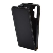   Husă în picioare, efect piele (FLIP, suport din silicon) NEGRU Samsung Galaxy A15 5G (SM-A156), Galaxy A15 (SM-A155)