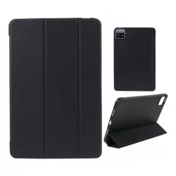   Carcasa in picioare, efect piele (FLIP, deschidere laterala, TRIFOLD, suport de masa) NEGRU Xiaomi Pad 6