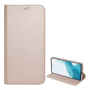HUSĂ! - Husă în picioare, efect piele (FLIP, deschidere laterală, suport de birou) ROSE GOLD 2 Samsung Galaxy A05s (SM-A057F)