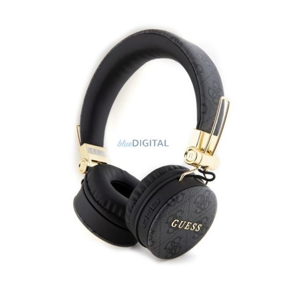 GUESS METAL LOGO 4G bluetooth cască Stereo (v5.3, microfon, anulare zgomot, IPX4 impermeabil) NEGRU