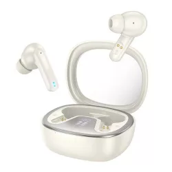   Căști bluetooth HOCO EQ6 STEREO (v5.3, TWS, microfon + carcasă de încărcare) ALBE